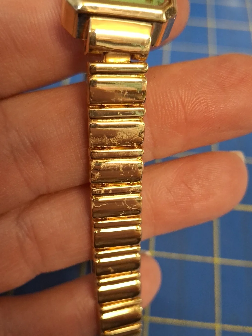 Ximili Gold-Tone Bracelet Watch with Mint Green Dial New